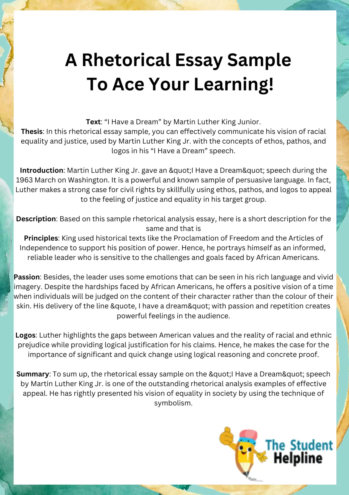 sample for rhetorical essay